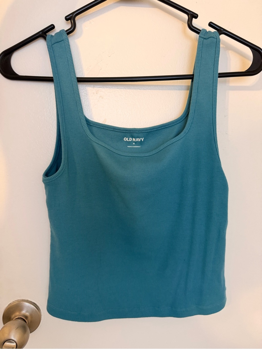 Old Navy Teal Ribbed Square-Neck Tank